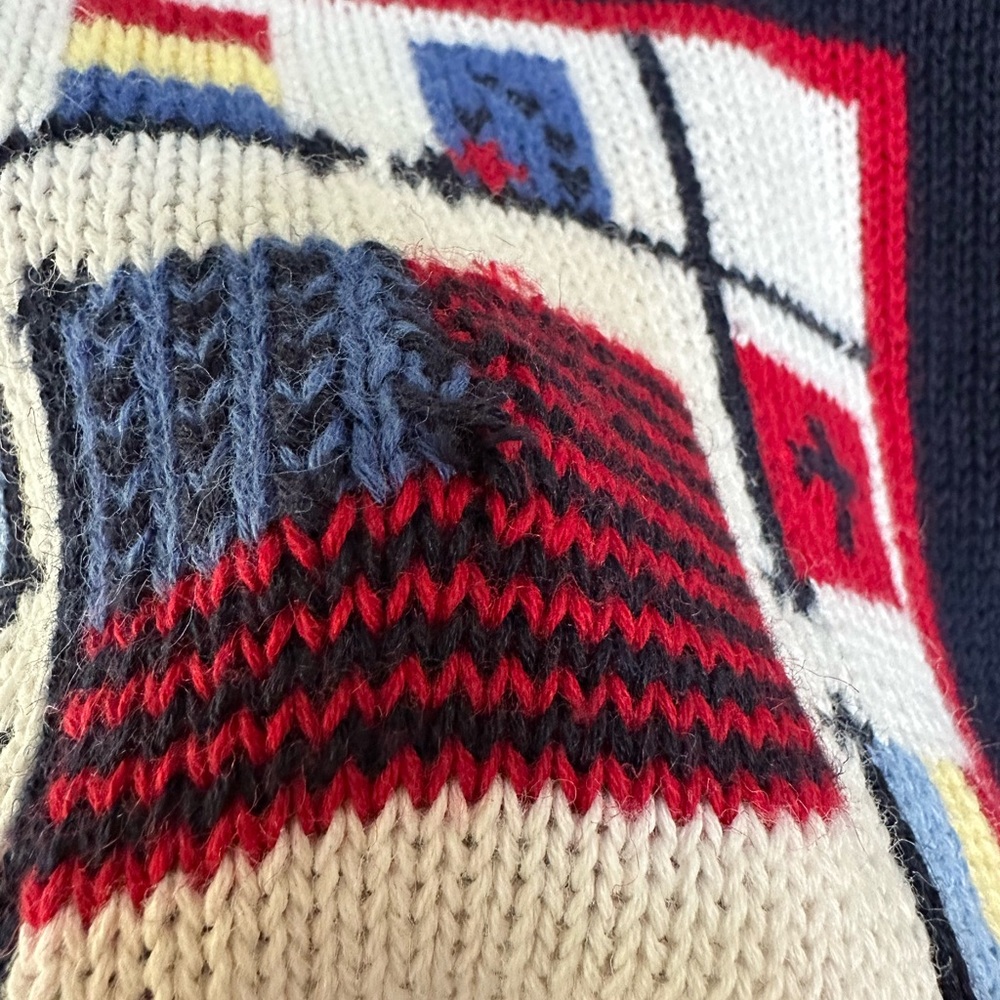 Vintage USA Europe Flag Crewneck Sweater in Navy - Picture 3 of 6